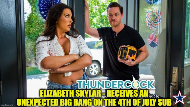 Elizabeth Skylar - recibe una gran explosión inesperada en el sub del 4 de julio