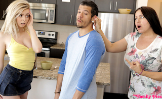 Hermanos follan delante de mama Lexi Lore